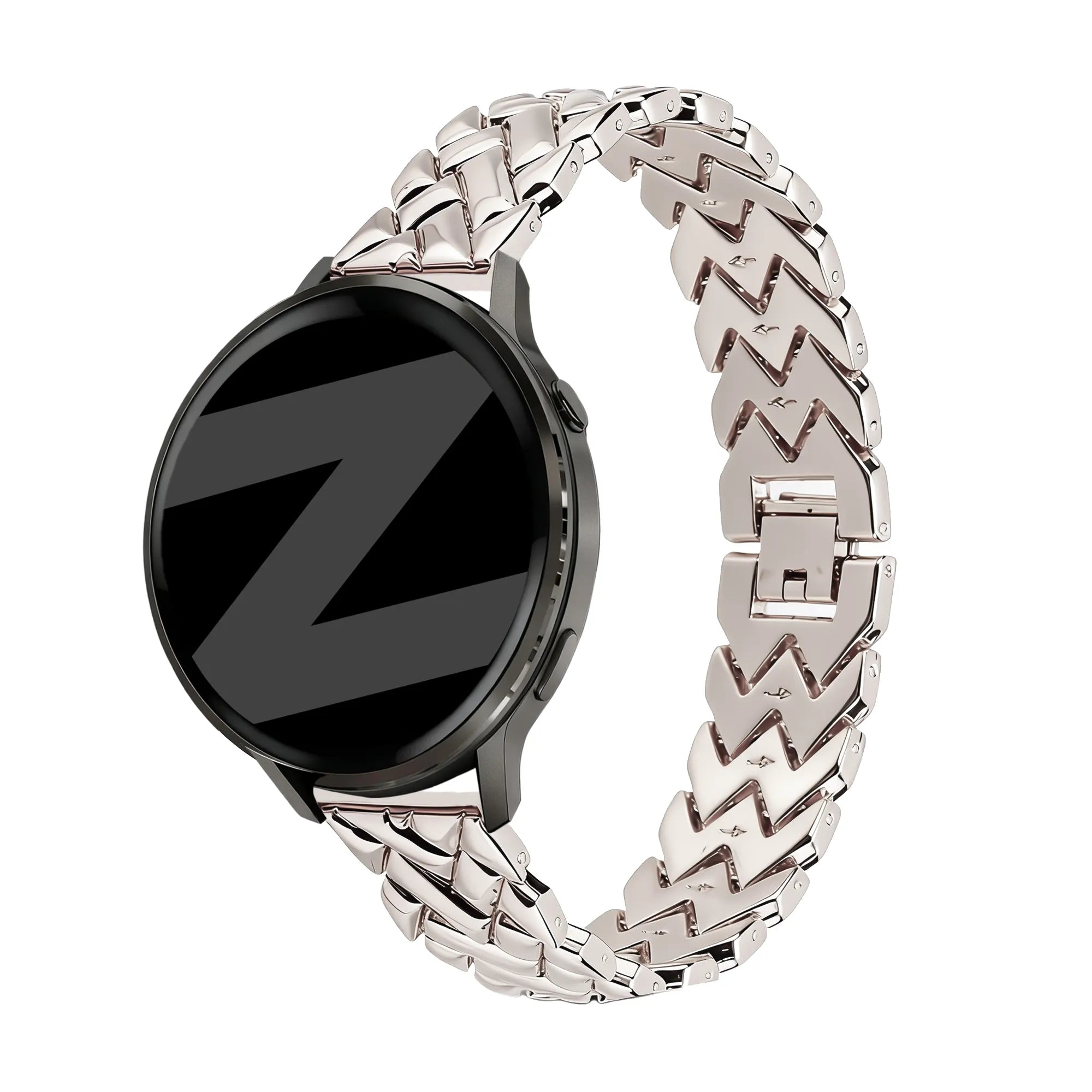 Bandz Garmin Vivomove 3s metalen band 'V-type' (sterrenlicht)