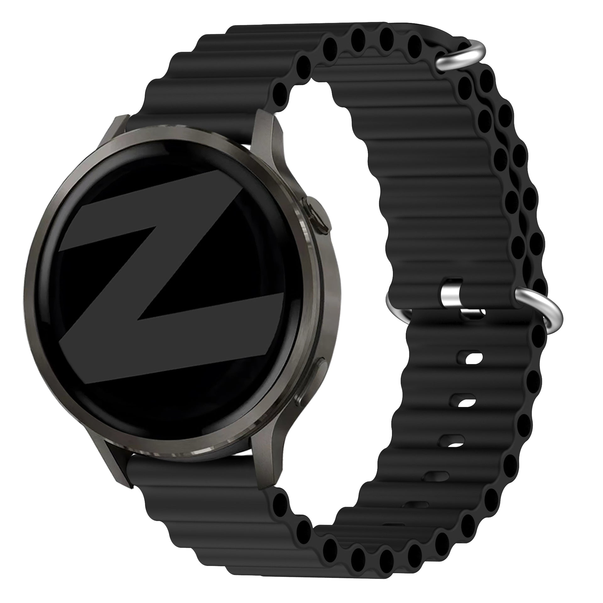 Bandz Garmin Forerunner 570 - 42mm ocean bandje 'Classic' (zwart)