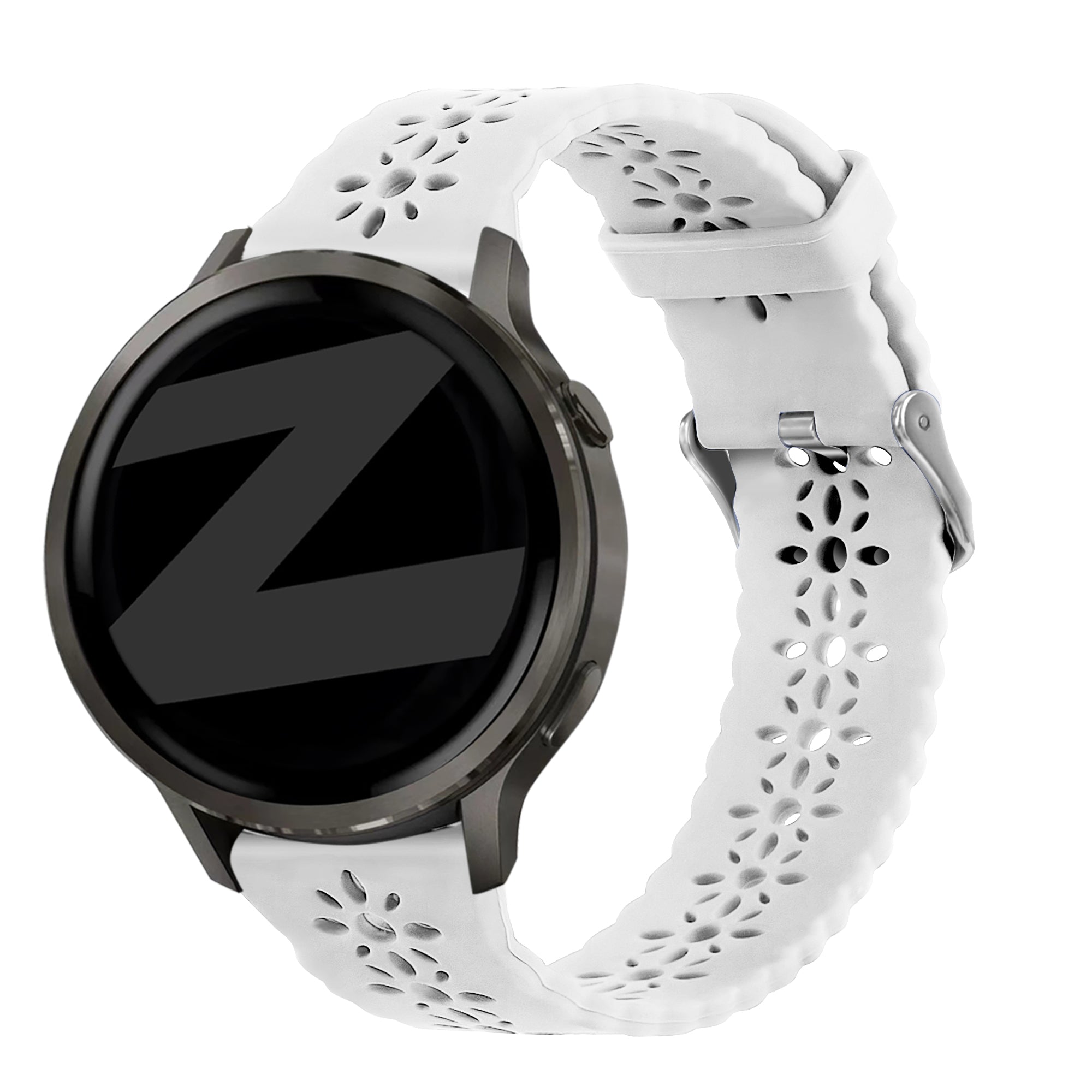 Bandz Garmin Forerunner 245 Silicone Strap 'Lace' (White)