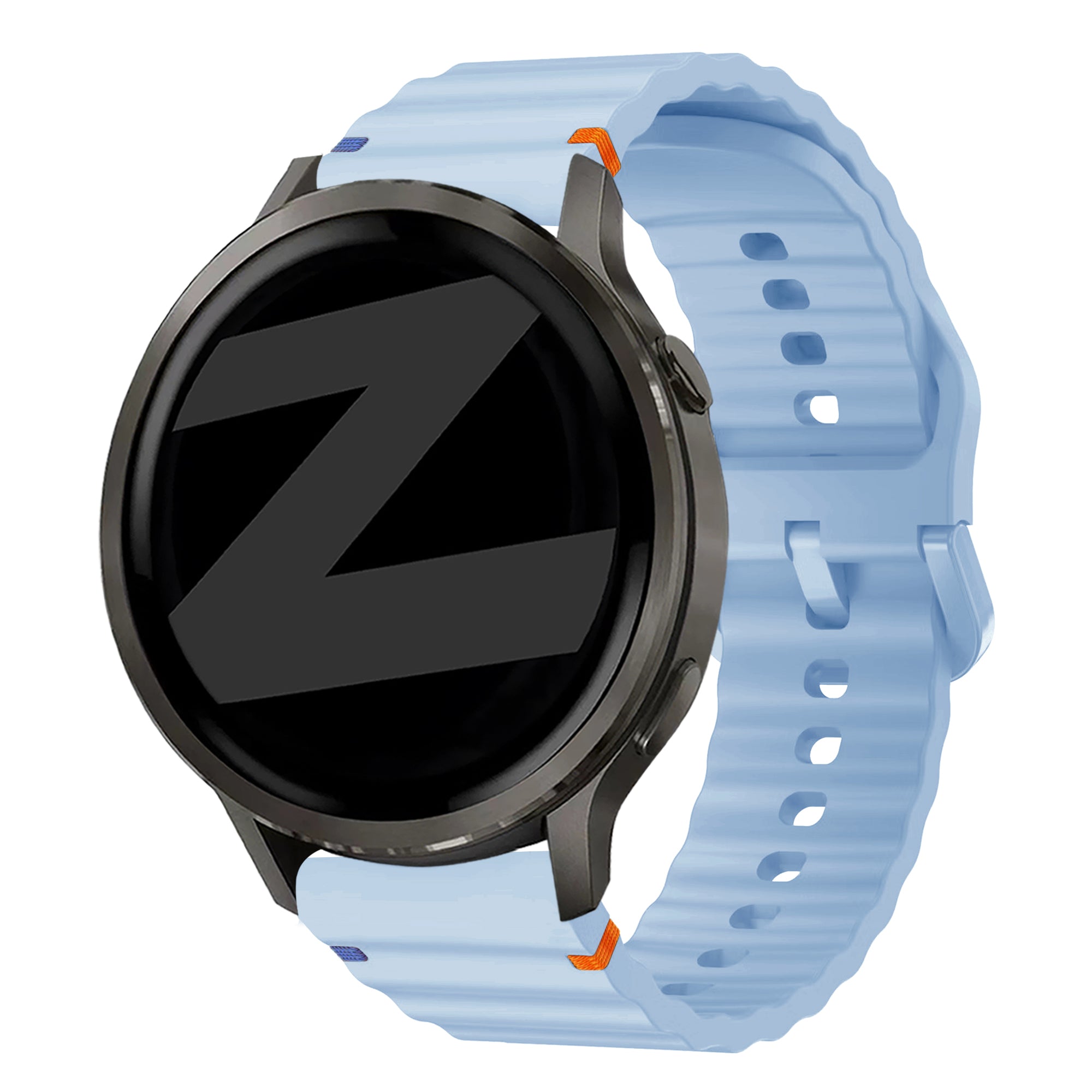 Bandz Garmin Forerunner 255s siliconen band 'Wave' (lichtblauw)