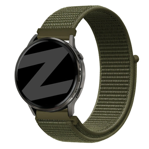 Bandz Garmin Vivomove Style Nylon Loop Strap (Olive)