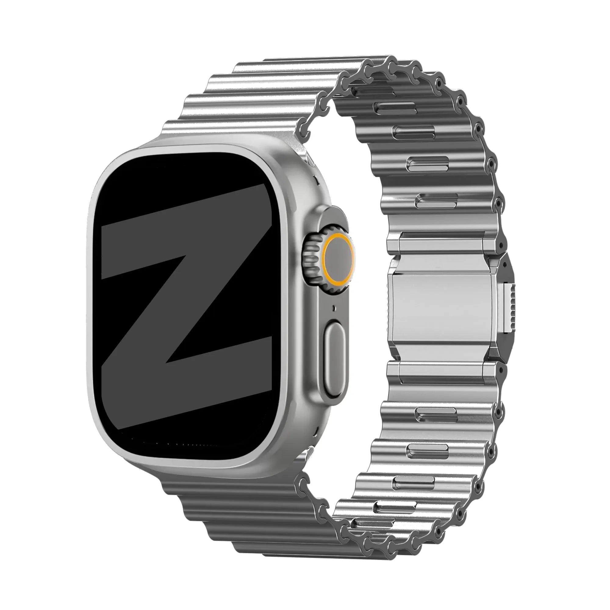 Bandz Apple Watch premium stalen band 'Ocean' (titanium)