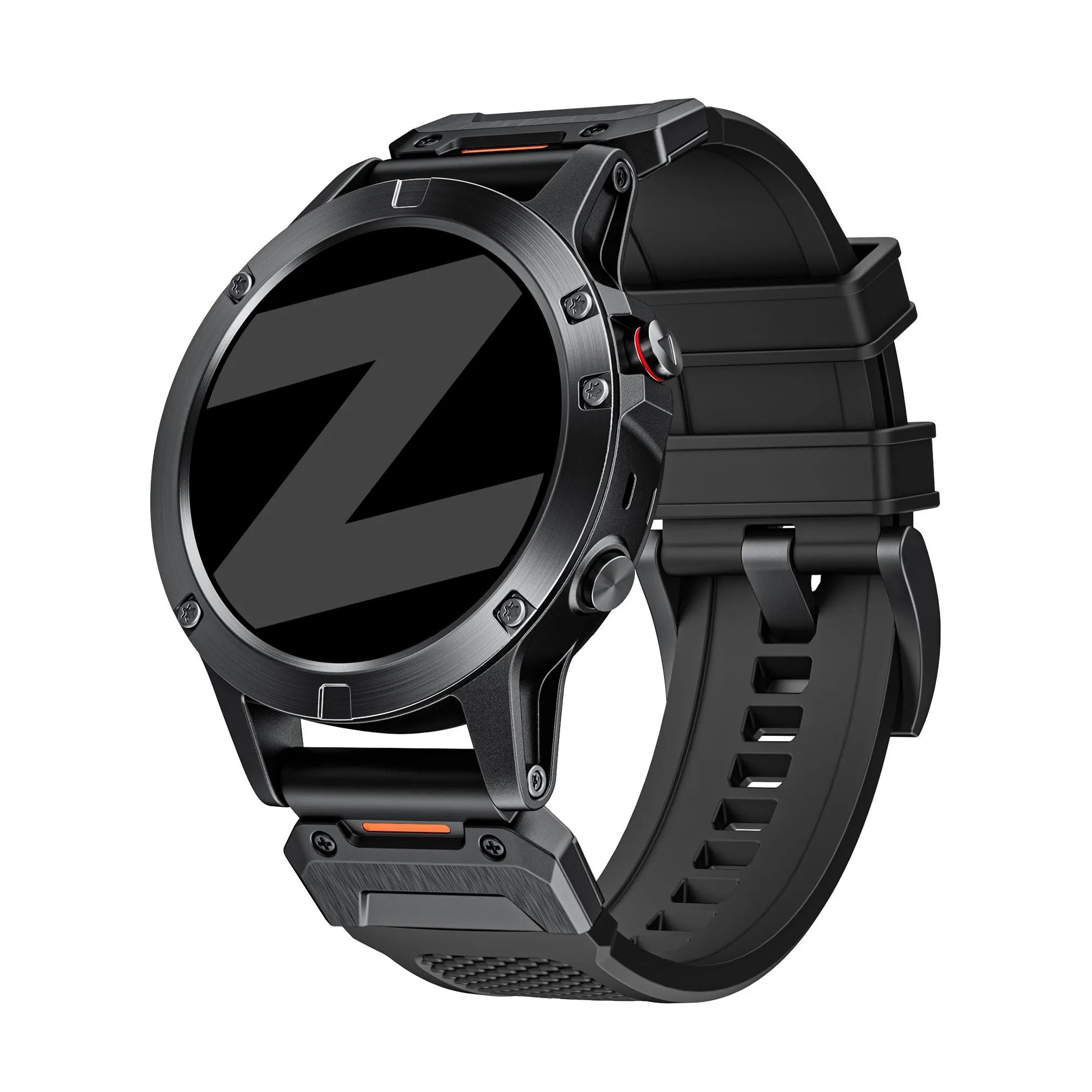 Bandz Garmin Fenix 5x / 6x siliconen band 'Explorer' (zwart)