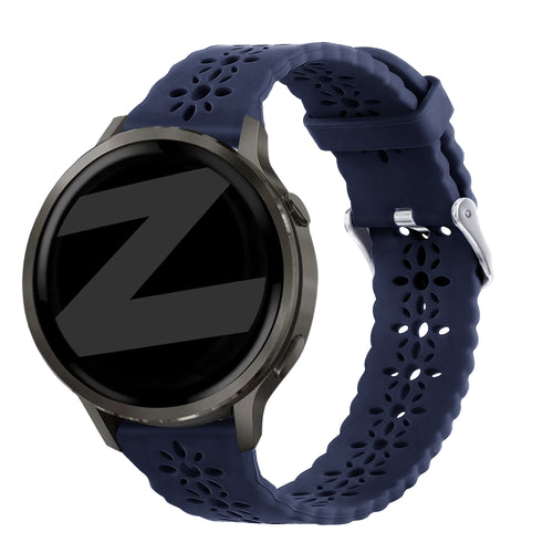 Bandz Garmin Vivomove Trend Silicone Strap 'Lace' (Dark Blue)