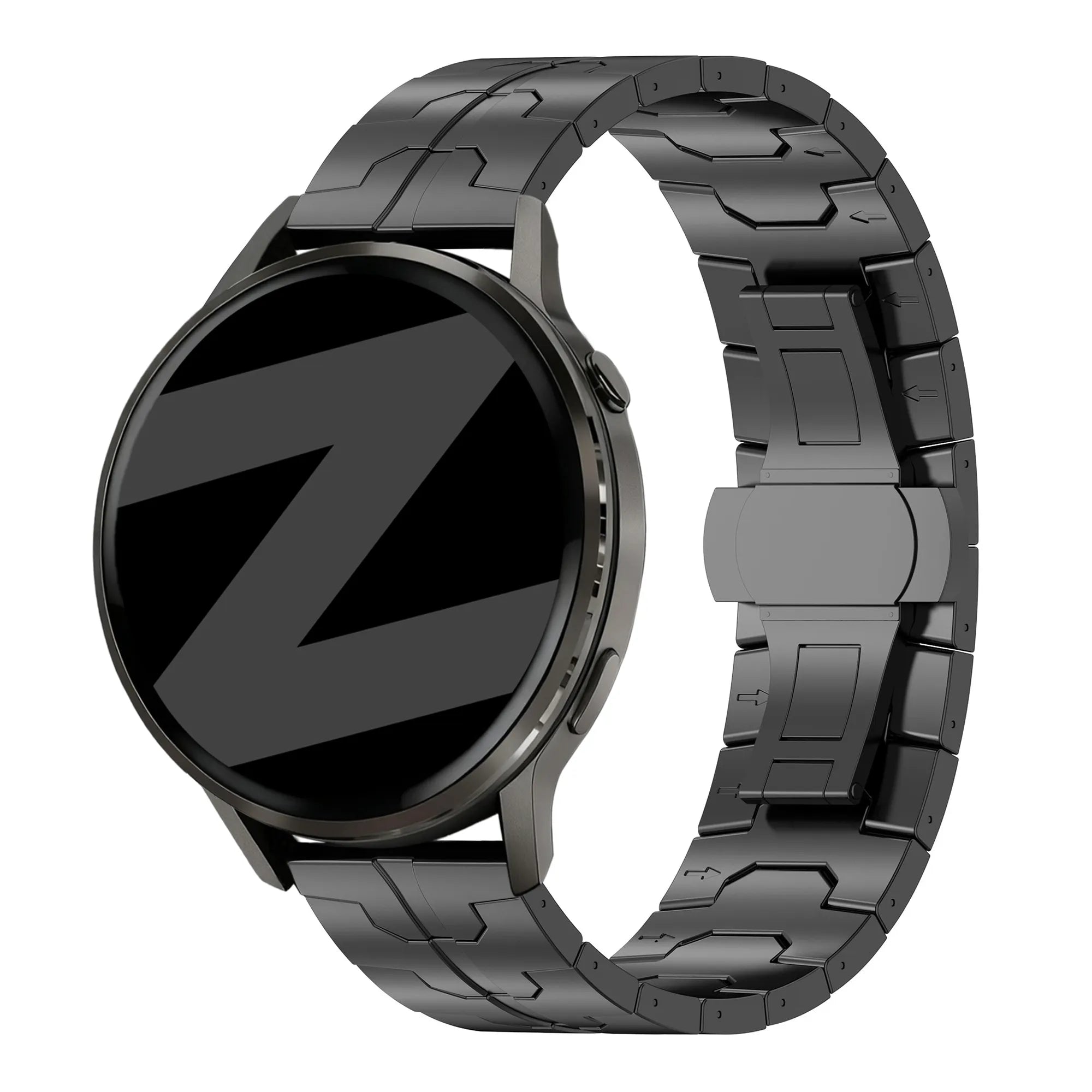 Bandz Garmin Venu 4 - 45mm stalen band 'Iron' (zwart)