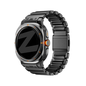 Bandz Samsung Galaxy Watch Ultra 2 titanium band 'Hybrid' (zwart)