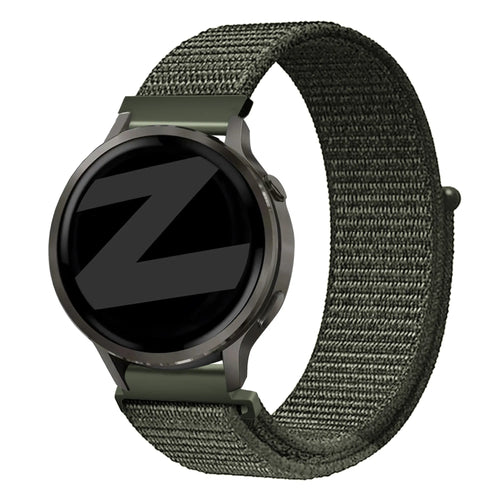 Bandz Garmin Forerunner 265s nylon loop band (donkergroen)