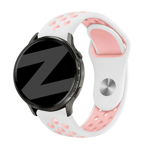 Bandz Garmin Forerunner 165 sport band 'Deluxe' (wit/roze)