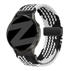 Bandz Garmin Vivomove Style Braided Strap 'Parachute' (Black/White)