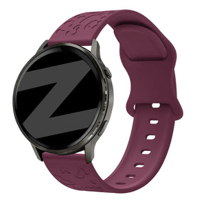 Bandz Garmin Vivomove Style Silicone Strap 'Leopard' (Wine Red)