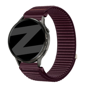 Bandz Garmin Vivomove Style nylon band 'Wave' (donkerpaars)