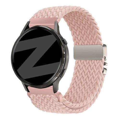 Bandz Garmin Vivoactive 3 gevlochten band 'Parachute' (roze)