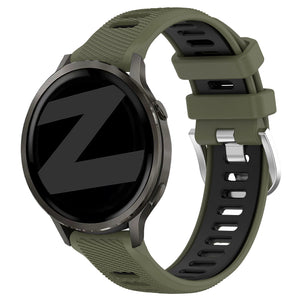 Bandz Garmin Vivoactive 4s sport band met gesp (olijfgroen/zwart)