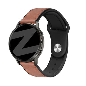 Bandz Garmin Vivomove Style lederen band 'Hybrid' (bruin)