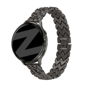 Bandz Garmin Forerunner 265s metalen band 'V-type' (zwart)