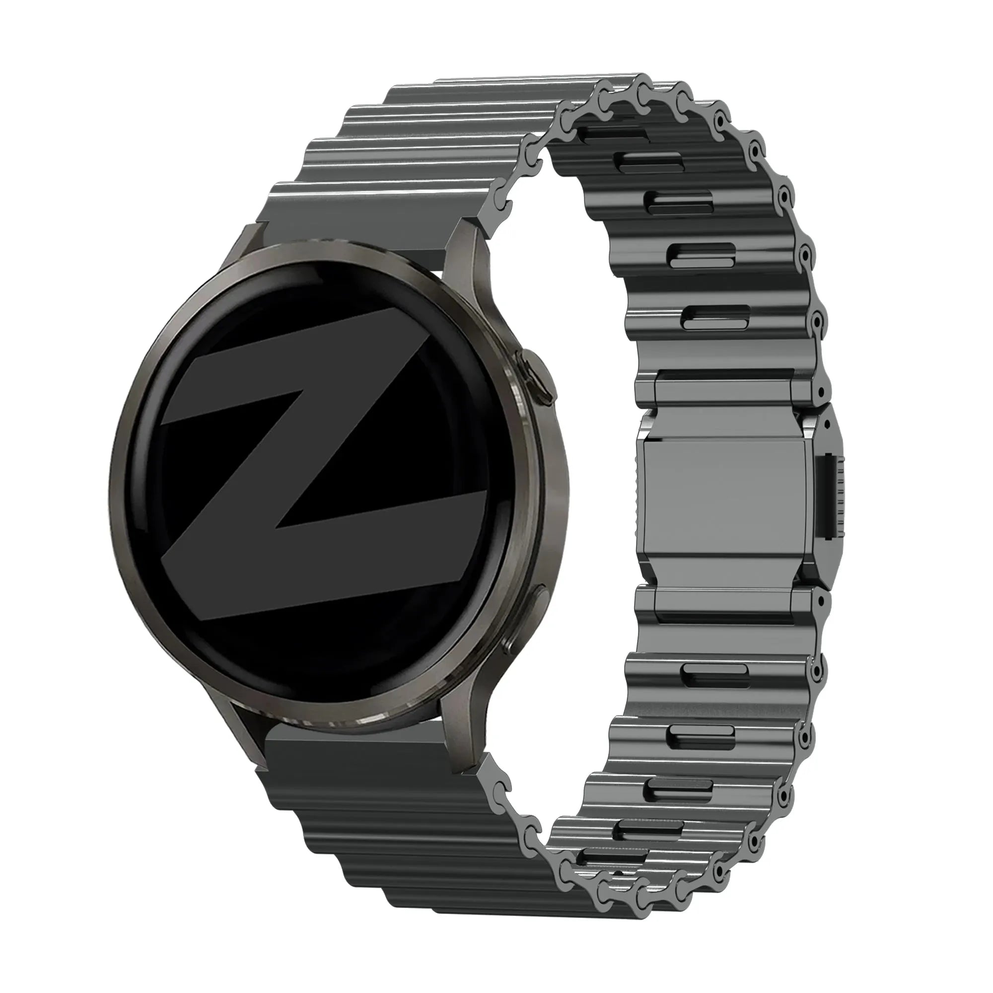 Bandz Oppo Watch X premium stalen band 'Ocean' (grafiet)
