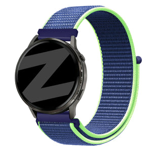 Bandz Garmin Approach J1 nylon loop band (blauw/lime)