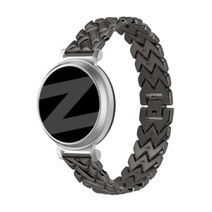 Bandz Pebble Round 2 - 14mm metalen band 'V-type' (zwart)
