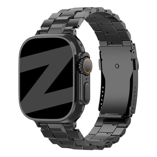 Bandz Apple Watch titanium band 'Deluxe' (zwart)