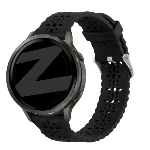 Bandz Garmin Vivomove HR Silicone Strap 'Lace' (Black)