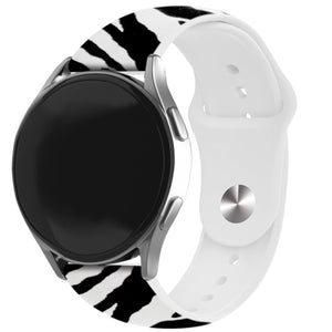 Print Silicone Strap, on a watch, 3/4 front view