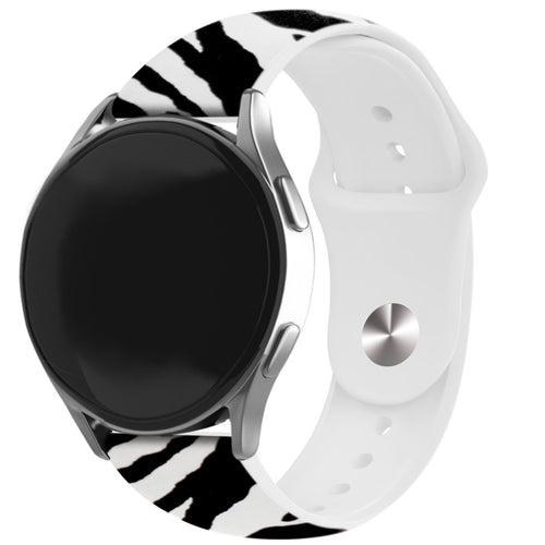 Print Silicone Strap, on a watch, 3/4 front view