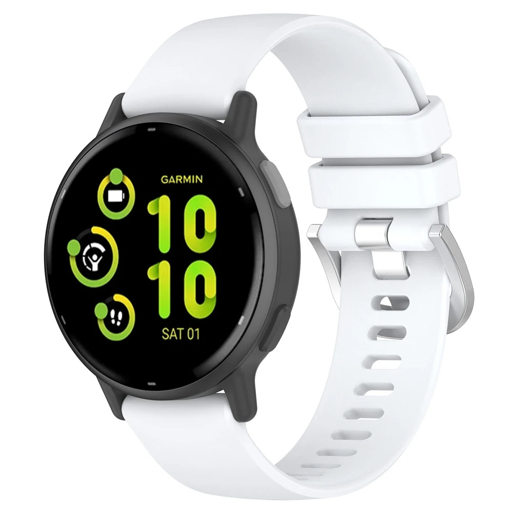 Garmin Vivoactive 6 siliconen classic bandje (wit)