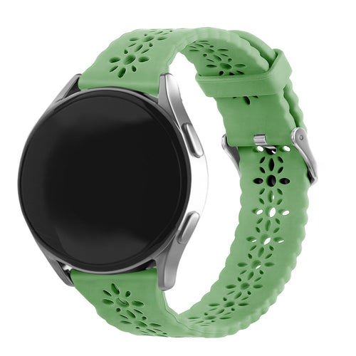 Withings ScanWatch Nova Patterned Silicone Strap (Green)