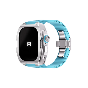 Reqior Apple Watch Ultra Case with Rubber Strap (Blue)