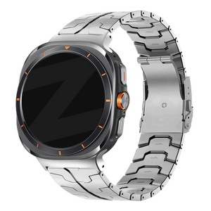 Bandz Samsung Galaxy Watch Ultra 2 titanium band 'Iron' (zilver)