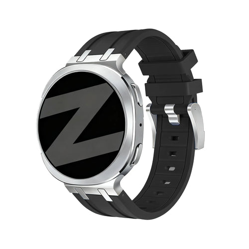 Bandz Samsung Galaxy Watch 8 Classic Silicone Strap 'Luxe Liquid' (Black)