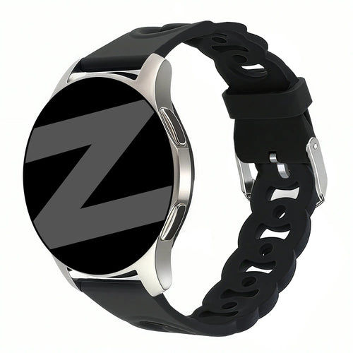 Bandz Withings Steel HR Sport siliconen band 'Chains' (zwart)