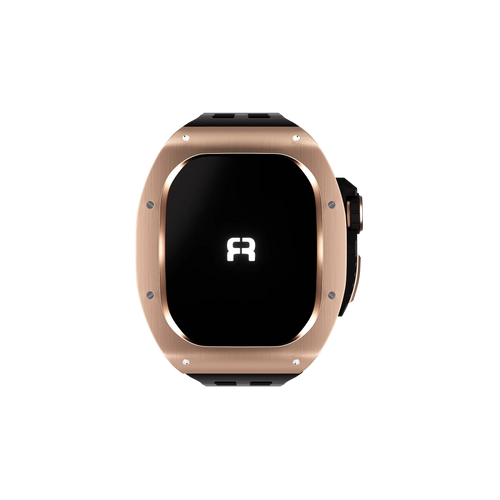 Reqior Apple Watch 45mm Polymer and Metal Case with Rubber Strap (Rose Gold)