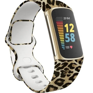 Silicone Patterned Strap, on a watch, 3/4 front view