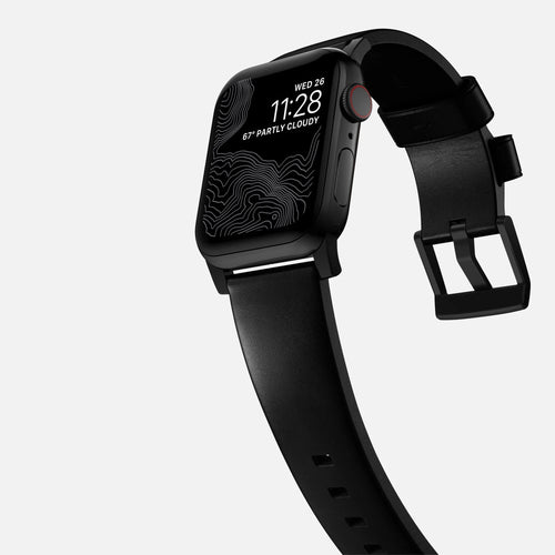 Nomad Modern Apple Watch leren bandje (zwart)