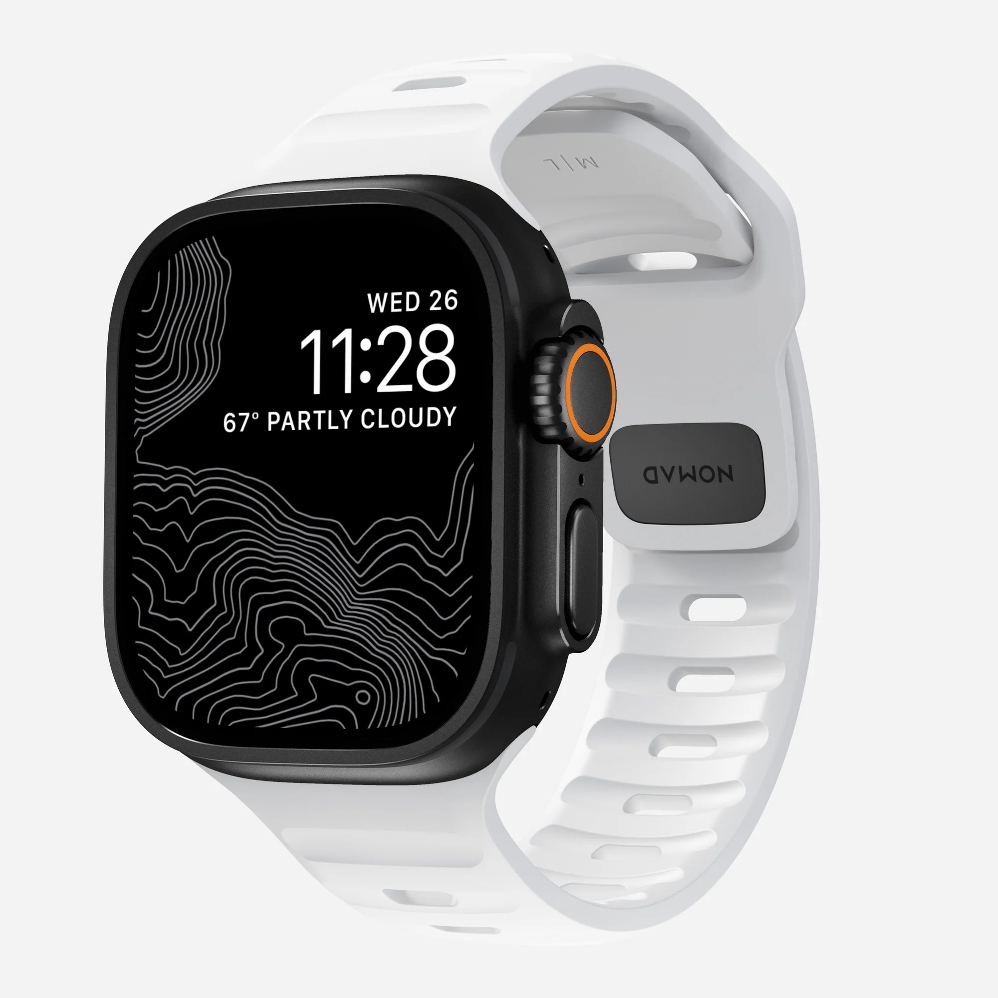 Nomad Sport Apple Watch siliconen bandje (wit)