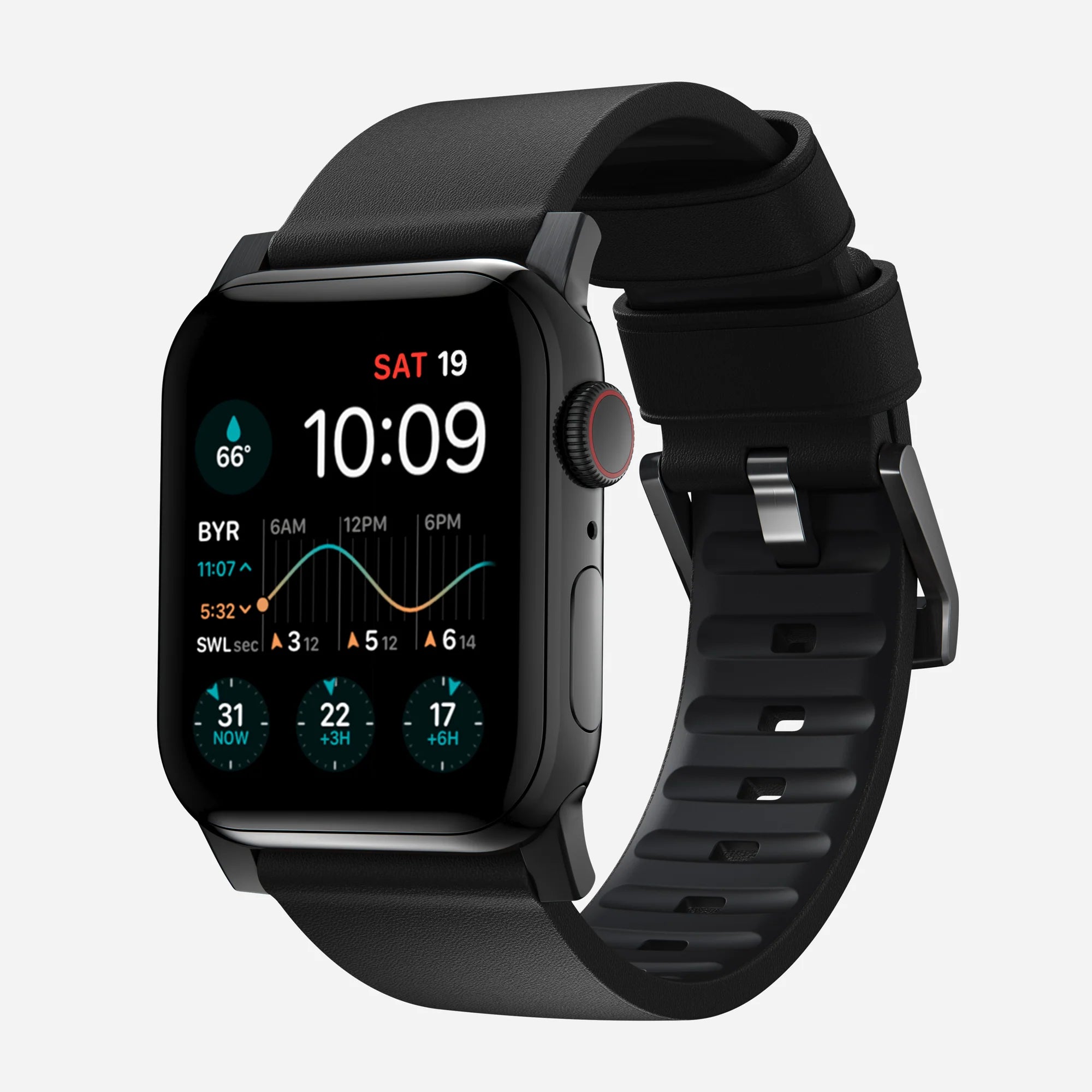 Nomad Active Pro Apple Watch hybride bandje (zwart)
