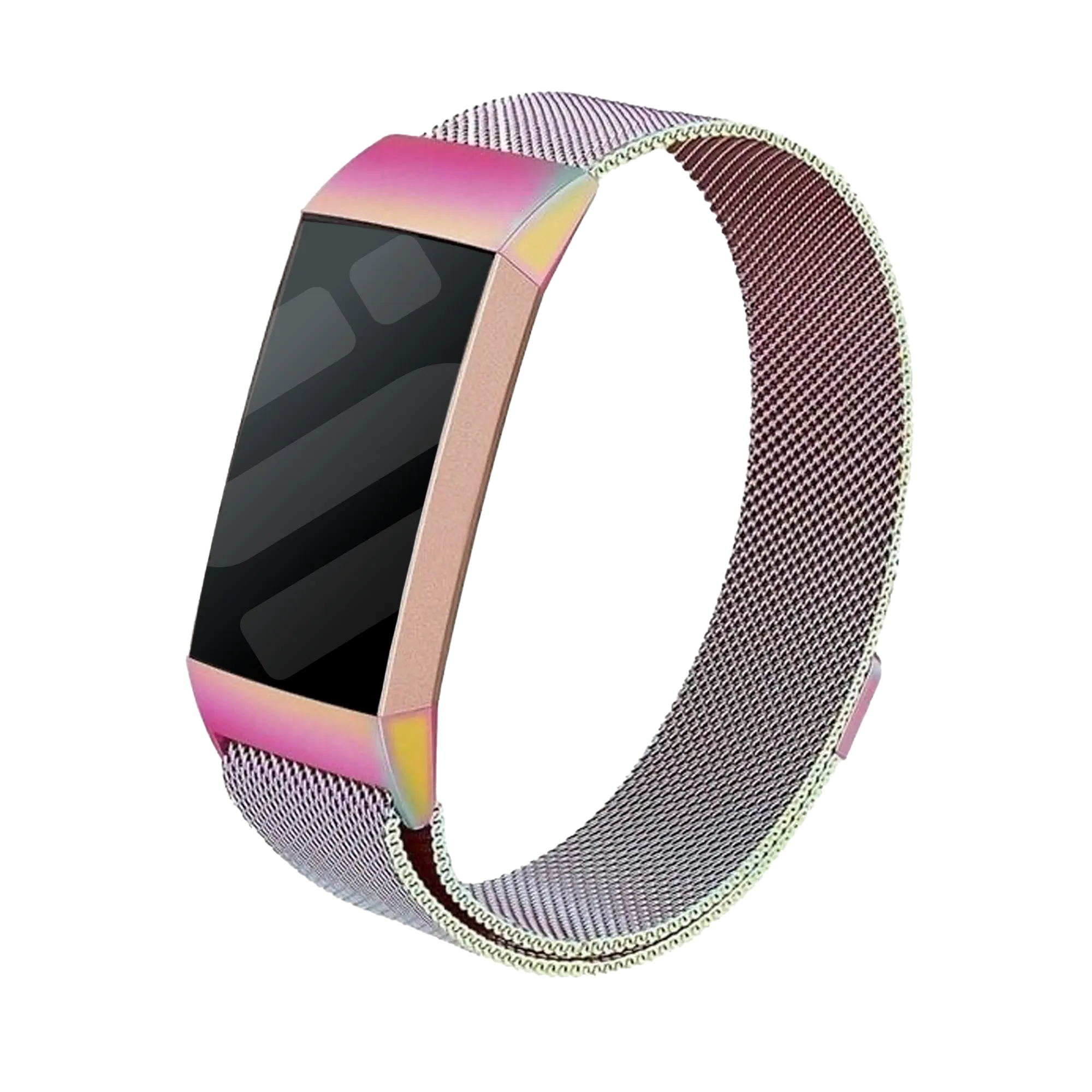 Fitbit Charge 4 Milanese band (regenboog)