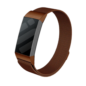 Fitbit Charge 3 Milanese band (bruin)