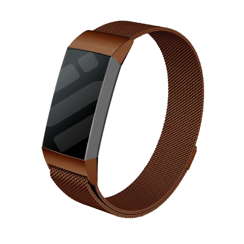 Fitbit Charge 3 Milanese band (bruin)