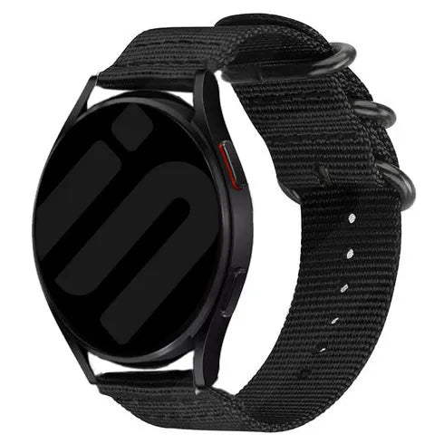 OnePlus Watch 3 - 46mm nylon gesp bandje (zwart)