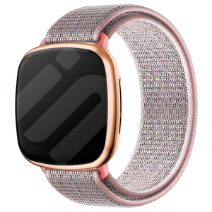 Fitbit Versa 3 nylon bandje (pink sand)