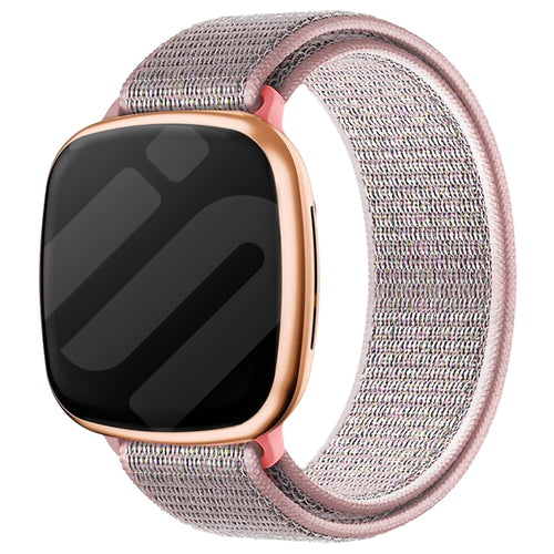 Fitbit Versa 3 nylon bandje (pink sand)