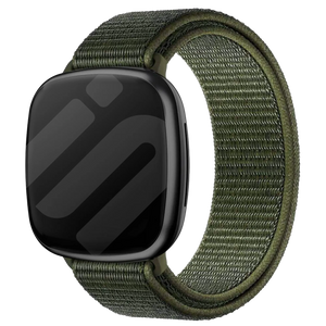 Fitbit Versa 3 nylon bandje (groen)