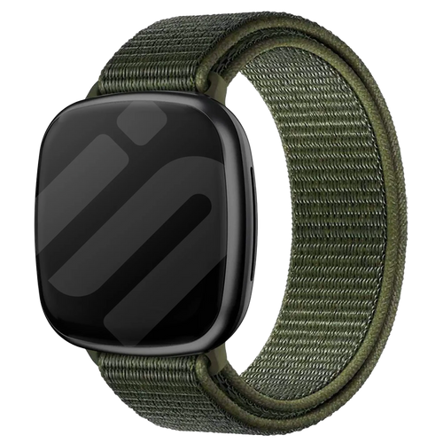 Fitbit Versa 3 nylon bandje (groen)