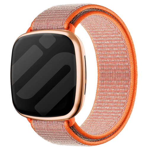 Fitbit Sense nylon bandje (oranje)