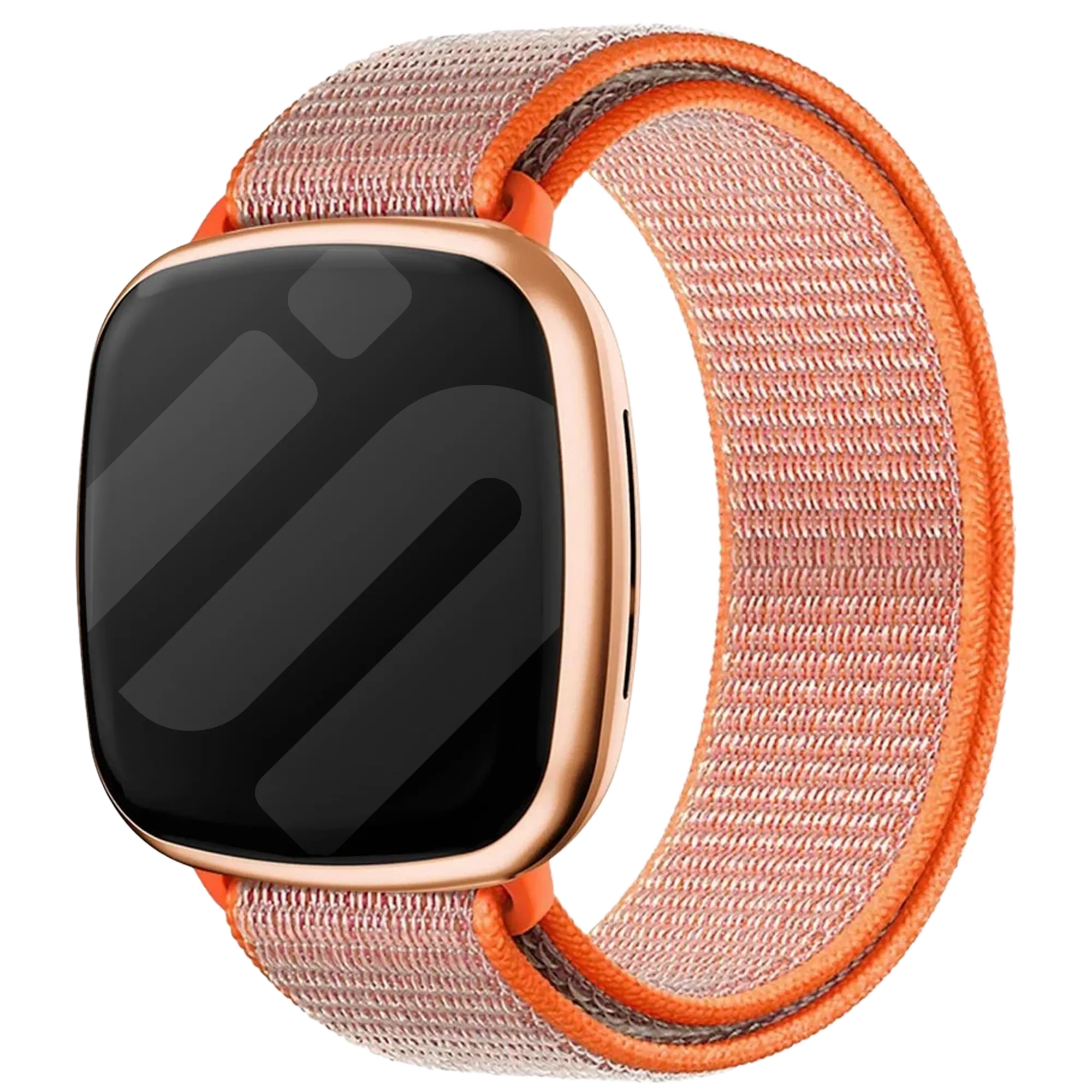 Fitbit Sense nylon bandje (oranje)