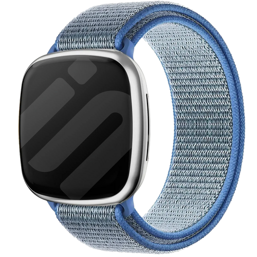 Fitbit Versa 3 nylon bandje (lichtblauw)