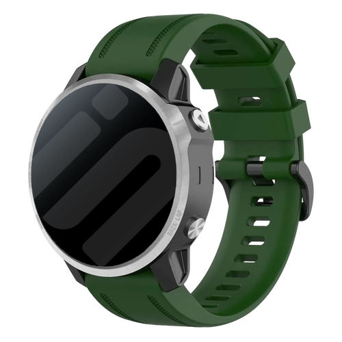 Garmin Fenix 8 - 43mm siliconen bandje (legergroen)