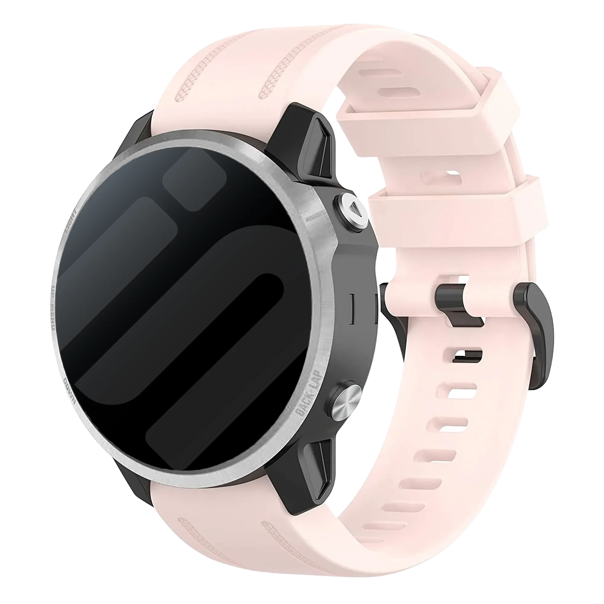 Garmin Fenix 8 - 43mm siliconen bandje (lichtroze)
